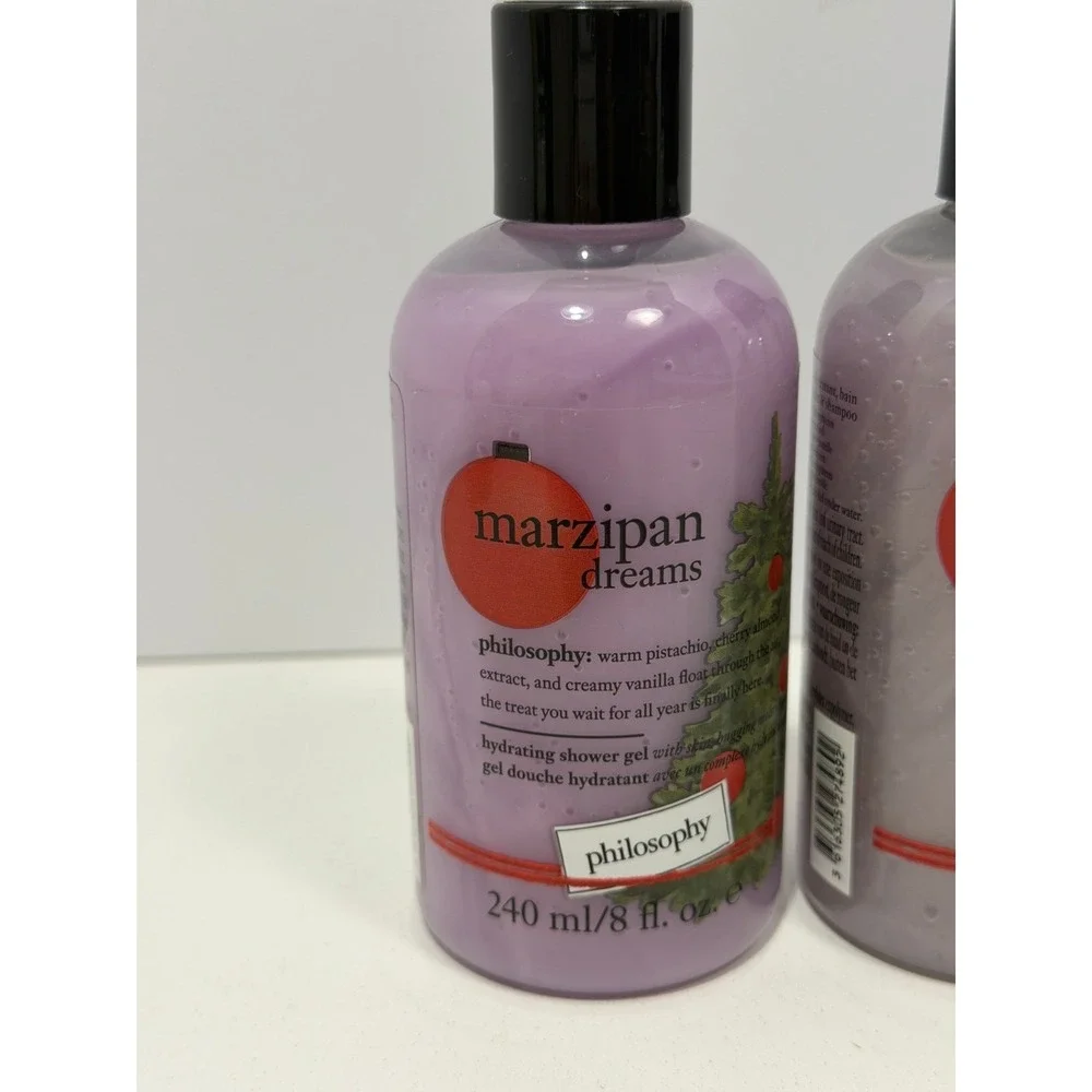 Philosophy Marzipan Dreams &‎ Very Merry Holiday Shower Gel Set 8oz 2pc New